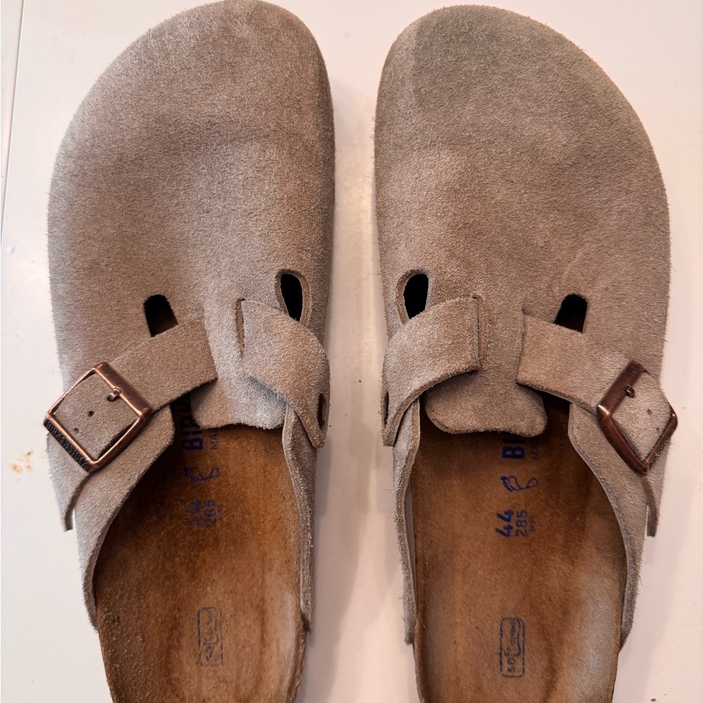 Birkenstock Boston Tan Suede Loafers size 44